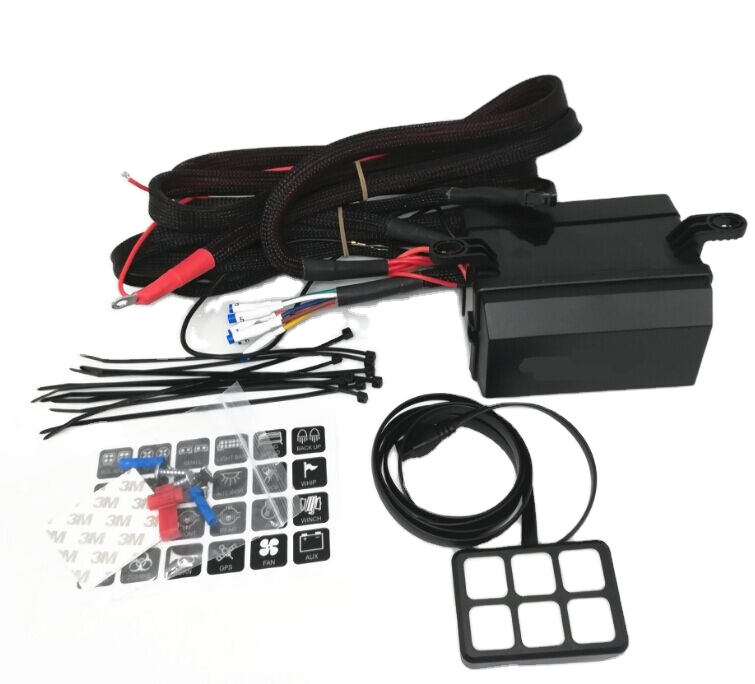 Universally Adaptable Dc12v Led 6 Switch Panel Electronic Relay System With Circuit Control Box Wiring Harness 